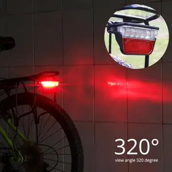 Задний фонарь электрического велосипеда 2 В 1 мощностью 3 Вт, Предупреждение о безопасности ночной езды, Задний фонарь, Аксессуары для велоспорта, Немецкая вилка