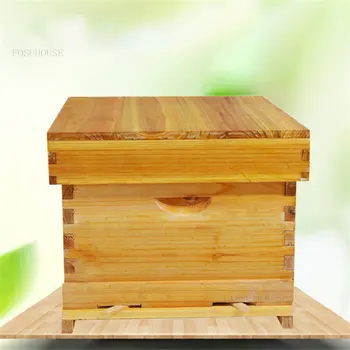Китайский Еловый Улей Инструмент Для Пчеловодства Деревянный Пчелиный Улей Дом Пчелиная Коробка Оборудование Для Пчеловодства Водонепроницаемый Пчелиный Отель Принадлежности Для Пчеловода