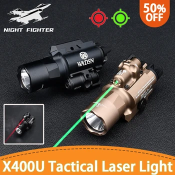 Страйкбольный Подвесной Оружейный фонарь Surefir X400U X400 Ultra Tactical Scout light 600 люмен Красный Зеленый Лазерный Фонарик Пистолет Оружие