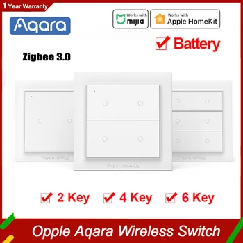 Беспроводной переключатель Сцены Aqara Opple с двумя Четырьмя Шестью Кнопками ZigBee 3.0 Smart Remote Control Light Работает с приложением Mi Home Homekit