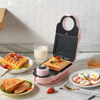 650 Вт Электрическая Машина Для Приготовления Сэндвичей Timing Waffle Maker Тостер Пекарь Машина Для завтрака Takoyaki Блинчики Пончики Sandwichera EU Plug220V