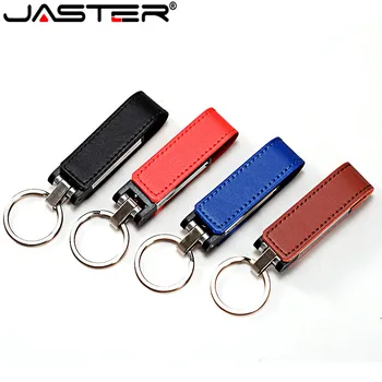 Модный кожаный USB-накопитель JASTER, меховые брелки, флешка, 8 гб, 16 ГБ, 32 ГБ, коммерческая карта памяти, 4 ГБ, 64 ГБ, Хороший подарок