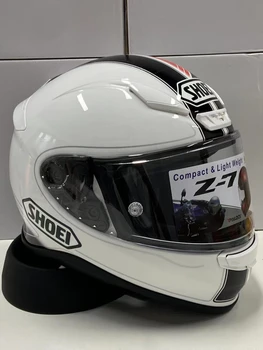 Мотоциклетный шлем Z7 с полным лицом, белый красно-черный шлем для верховой езды, шлем для мотокросса, шлем для мотобайка