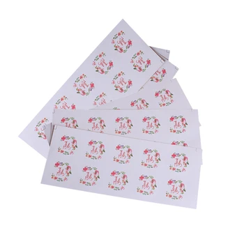 500шт Оптом Симпатичные для печати конверта Благодарственный венок ручной работы круглые наклейки для этикеток для скрапбукинга DIY Бесплатная доставка 35 мм