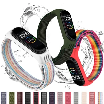 Нейлоновый Ремешок для Xiaomi mi band 6 7 ремешок для часов smart watch pulsera Sport loop miband Bracele belt Браслет t correa Miband 5 4 3