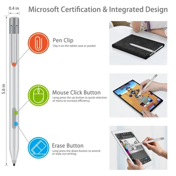 Стилус Для Ноутбука Microsoft Surface Pro 8 /X/7/6 Surface 4096 Ручка С Сенсорным Экраном Для HP Envy X360 Pavilion ASUS Dell 3