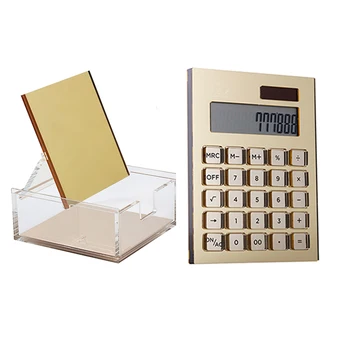 Акриловая коробка для хранения с зеркалом + настольный калькулятор солнечной энергии