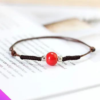 Красные керамические бусины керамический браслет милая и романтичная леди браслет для девочек 2 стиля прямые продажи с фабрики новинка 2021 года