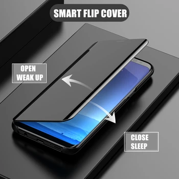 Для Xiaomi Mi Max 3 Case MiMax3 Smart Flip Stand Зеркальный чехол с видом из Искусственной Кожи Для Xiaomi Mi Max3 Чехол для Xiaomi Max3 1