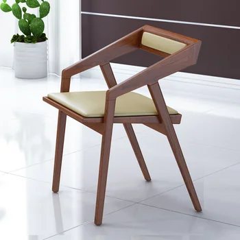 Мобильный Минималистичный Деревянный стул Nordic Lounge Дизайн офисного макияжа Стулья для столовой Кухонная мебель Mueblesa для взрослых 0