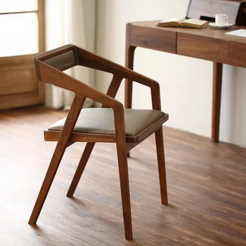 Мобильный Минималистичный Деревянный стул Nordic Lounge Дизайн офисного макияжа Стулья для столовой Кухонная мебель Mueblesa для взрослых 3