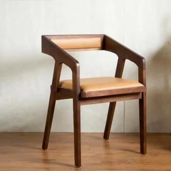 Мобильный Минималистичный Деревянный стул Nordic Lounge Дизайн офисного макияжа Стулья для столовой Кухонная мебель Mueblesa для взрослых 5