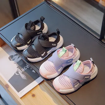 Новинка лета 2023 года, детская дышащая обувь для девочек и мальчиков с одинарной сеткой, Спортивная обувь с полой сеткой