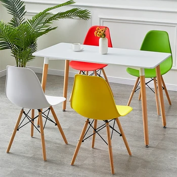 Современный простой обеденный стул Табурет для домашней косметики со спинкой Офисный стул Книжный столик из массива дерева и стул для обеденного стола Стулья