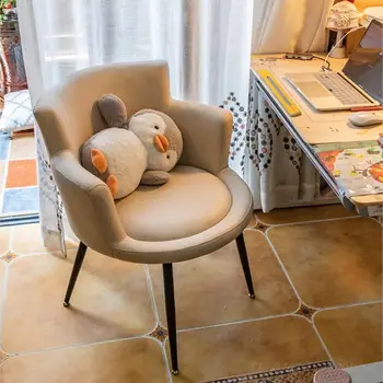 Современный Минималистичный Обеденный стул Nordic Light Роскошный Домашний Офисный стул в общежитии Со спинкой, Повседневный стул для макияжа, стул для спальни