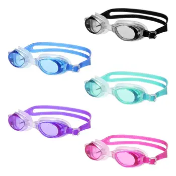 Очки для плавания с затычками для ушей, герметичные силиконовые очки с широким обзором, очки для плавания, очки для плавания для мужчин и женщин