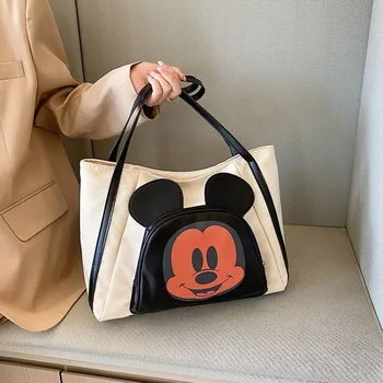 Сумка-тоут класса Disney Mickey Mouse Женская 2023 Новая сумка через плечо большой емкости Сумка для мамы Модная сумка для хранения