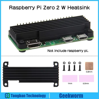 Алюминиевый радиатор Geekworm Raspberry Pi Zero мощностью 2 Вт с медным листом, радиатор охлаждения 10 мм (C296)