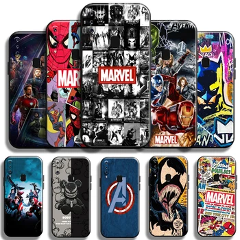 Комиксы Marvel Avengers для Samsung Galaxy A60 Чехол для телефона с полной защитой Задняя крышка Carcasa из жидкого кремния, чехлы Funda Shell