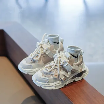Новая весенняя детская спортивная обувь 2023 года, повседневные Корейские кроссовки для мальчиков, Обувь для папы для больших девочек, Повседневная обувь 2