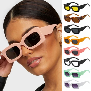 Лидер продаж, Прямоугольные солнцезащитные очки, Женские солнцезащитные очки в большой оправе, Мужские Модные солнцезащитные очки в квадратной оправе, Женские очки для вождения на открытом воздухе