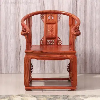 Стул Taishi из массива дерева, набор из трех предметов, Новый круглый стул в китайском стиле, домашний повседневный одноместный стул, журнальный столик, антикварный дворец