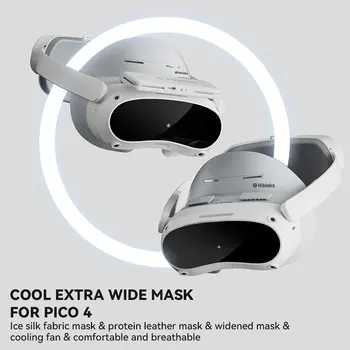 Для Pico 4 Лицевая Накладка с Вентилятором Мягкая Шелковая Накладка Протектор Интерфейса Губчатая Накладка Для лица Моющаяся Защита От Пота Для виртуальной Гарнитуры Pico 4