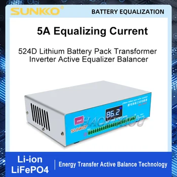 SUNKKO 524D литиевый аккумуляторный блок 5A сильноточный активный эквалайзер емкость аккумулятора для ремонта перепад давления балансировочное напряжение