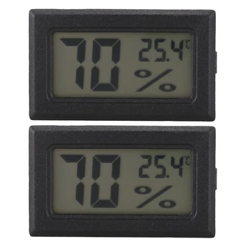 2X Мини цифровой ЖК-термометр гигрометр Измеритель влажности температуры Зонд