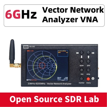 Портативный Векторный Сетевой Анализатор VNA SWR 6G Рефлектометр GS-320 23-6200 МГц Комплект Анализатора Антенны с 3,2 
