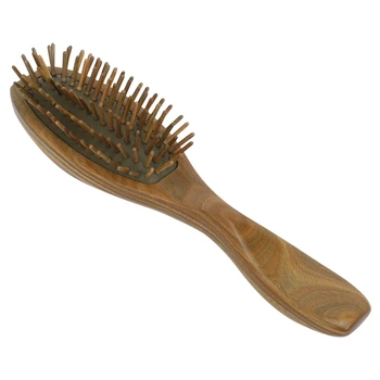 Щетка для волос из сандалового дерева, деревянная, натуральная, ручной работы, Массажная расческа для распутывания волос С подарочной коробкой
