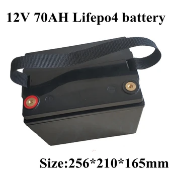 Водонепроницаемый Lifepo4 12v 70ah Литиевая Батарея 12v Batteria BMS 4S 12,8 V для Гольф-Кара Лодка Игрушечный Автомобиль Caravan Light + 10A Зарядное устройство