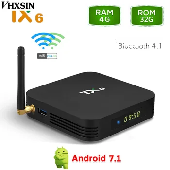 VHXSIN 50 шт./ЛОТ TX6 Android 9,0 TV BOX 4G 32G H6 allwinner Четырехъядерный 2,4 G 5G Двойной Wifi BT 4,1 4K HD 5