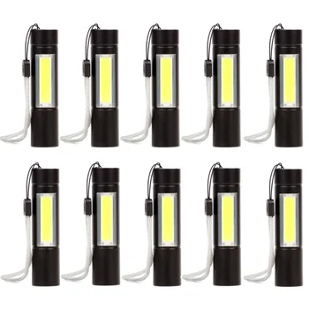 USB перезаряжаемый мини-фонарик, портативный фонарь для кемпинга на открытом воздухе, мощная лампа, водонепроницаемый тактический фонарик, низкая цена