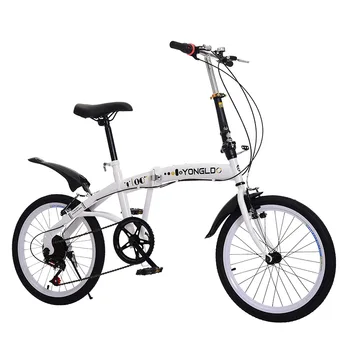 Новый складной велосипед с регулируемой скоростью вращения, 20-дюймовая рама из высокоуглеродистой стали, маленький педальный велосипед 0
