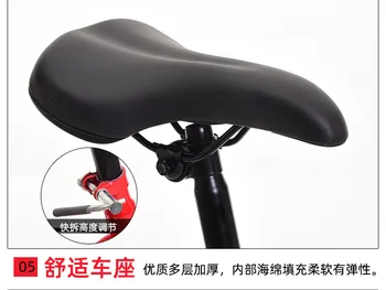 Новый складной велосипед с регулируемой скоростью вращения, 20-дюймовая рама из высокоуглеродистой стали, маленький педальный велосипед 5