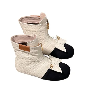 Ботинки для девочек, зимние ботинки весенне-осеннего периода, короткие ботинки для одного ребенка Kdi с бархатными детскими лодочками Cuhk