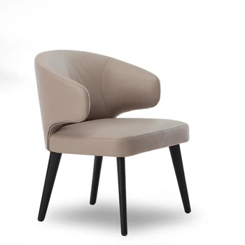 Современная мебель из массива дерева, ткани, Стулья для домашней столовой, кухонный стул в скандинавском минималистичном стиле, стул для отдыха в кафе со спинкой 1