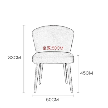 Современная мебель из массива дерева, ткани, Стулья для домашней столовой, кухонный стул в скандинавском минималистичном стиле, стул для отдыха в кафе со спинкой 4
