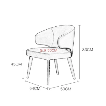 Современная мебель из массива дерева, ткани, Стулья для домашней столовой, кухонный стул в скандинавском минималистичном стиле, стул для отдыха в кафе со спинкой 5