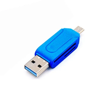 Micro USB и USB 2 в 1 OTG Кард-Ридер Высокоскоростной USB2.0 Универсальный OTG TF / SD для Расширения компьютера Android