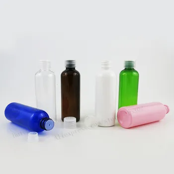 30 X 100 мл Прозрачная синяя Янтарная Зеленая Розовая Пластиковая бутылка для крема для домашних животных 100cc Круглая бутылка для ухода за кожей домашних животных