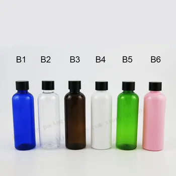 30 X 100 мл Прозрачная синяя Янтарная Зеленая Розовая Пластиковая бутылка для крема для домашних животных 100cc Круглая бутылка для ухода за кожей домашних животных 3