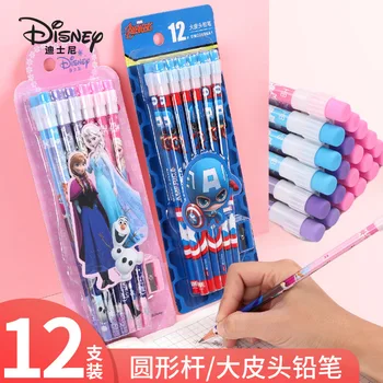 12 шт. детские мультяшные карандаши с ластиком Disney Frozen Elsa Anna карандаш HB экологически чистый и нетоксичный