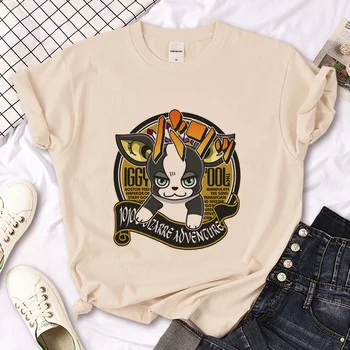 Игги Джоджо, футболки Iggy, женская летняя дизайнерская футболка с комиксами, женская дизайнерская уличная одежда в стиле аниме