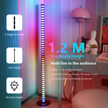 1,2 м Светодиодные Торшеры Bluetooth-совместимое приложение Дистанционного Управления RGB Music Sound Control Светодиодные Активированные Комплекты Освещения Rhythm Strip 0