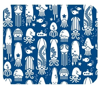 Резиновый коврик для игровой мыши Personal Tailor с принтом осьминога, медузы и рыбы, экономичный черный коврик для мыши Meidum One Size