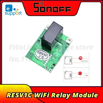 SONOFF релейный модуль RE5V1C Переключатель Wifi Smart Switch 5V DC Беспроводные Переключатели С Плавным переключением/Автоблокировкой Режимов работы APP / Voice / LAN Control