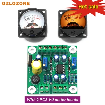Драйвер аудиометра ZEROZONE LM358 VU Level DIY Kit/Готовая плата + 2 шт. С теплой светодиодной измерительной головкой и регулируемой чувствительностью