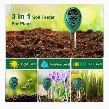 YOUZI 3 В 1 Тестер влажности почвы, набор измерителей Ph воды, освещенности, садовые инструменты для сада в помещении и на улице